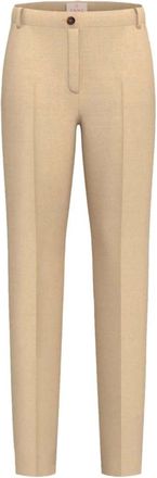 Marella Broeken, Dames, Beige, S, Leer, Emmcharme 2 Slim Chinos