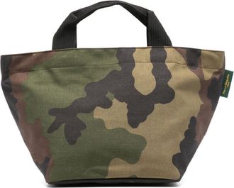 Herve Chapelier Borsa tote con stampa camouflage - Verde
