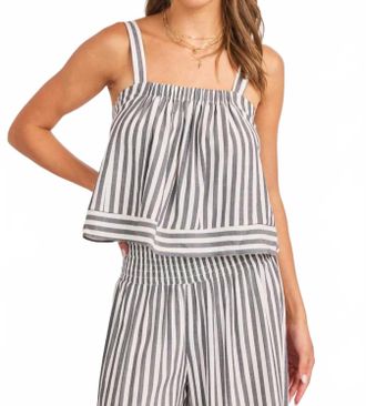 Sadie & Sage Womens Jenson Stripe Tank Top In Black/white