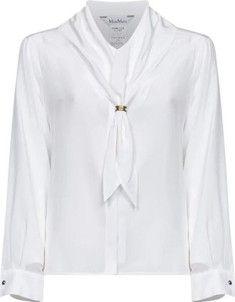 Max Mara Vela Blouse - Dames - Blouses - Wit - M - Overhemden