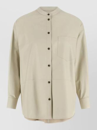 Yves Salomon leather shirt