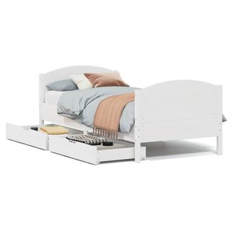 Berkfield Home Bed Frame without Mattress White 90x200 cm Solid Wood Pine