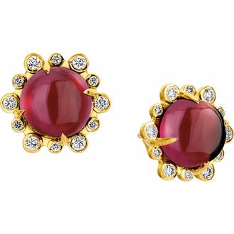 Syna Aura Petite Studs in Garnet at Nordstrom, Size Small