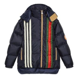 Gucci x adidas Padded Down Hooded Jacket With Detachable Sleeves Black 713712-ZALUJ-4210