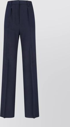 Max Mara camel hair straight-leg tailored trousers