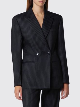 Isabel Marant Blazer doppiopetto gessato dal taglio corto con spalle imbottite