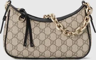 Gucci GG Emblem Small Shoulder Bag, Beige, GG Canvas