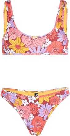 Reina Olga Coolio floral-print bikini set - women - ECONYL/Elastane - 3 - Orange