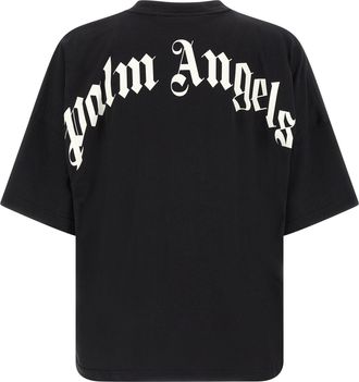 Palm Angels Logo-Embroidered Cotton T-Shirt - Black