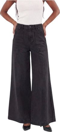Zhrill Zhchatti Wide-Leg Broeken - Dames - Jeans - Zwart - Maat: W27
