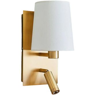 Lampenwelt.com Lindby L&aacute;mpara De Pared aiden En Bronce Textura, Tela, Tejido, Seda