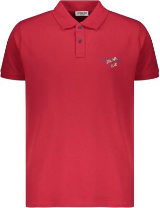 Iceberg Polo met korte mouwen en logo - Heren - Polos - Rood - M - Katoen - Tops