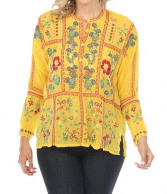 Johnny Was Bogota Blouse In Sunshine