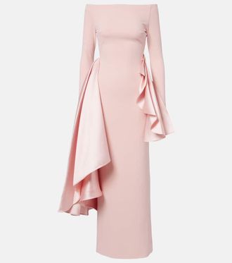 Solace London Kiana draped off-shoulder maxi dress