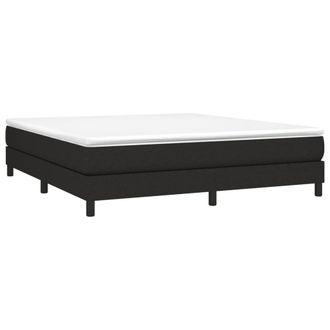 Berkfield Home Durable Box Spring Bed Frame Black 180x200 cm Super King Fabric