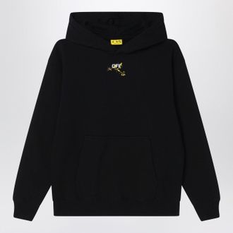 Off-white Schwarzes Sweatshirt mit Diagonal-Splat-Logo