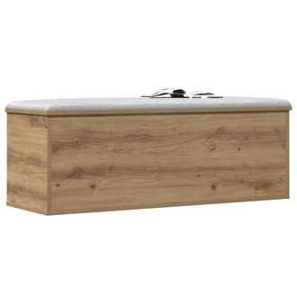 Berkfield Home Modern Artisan Oak Storage Box 102x35x35 cm Made of Engineered Wood in Brown | Size: 102 x 35 x 35 cm