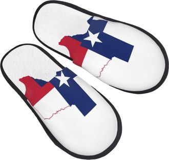 Generic Texas State Flag Map Unisex Slippers Fluffy Shoes Cosy Sliders For Bedroom Winter Indoor L