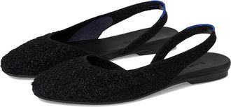 Rothy's The Almond Slingback Womens Slip-on Dress Shoes Black Boucle : 5.5 M, Synthetic