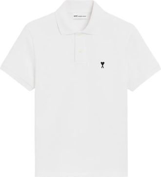 Ami Polo con ricamo - Bianco