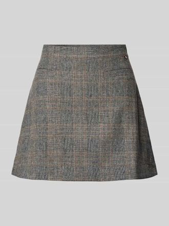 Tommy Hilfiger Minirock mit Label-Details in Hellgrau, Gr&ouml;&szlig;e 40