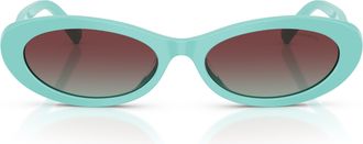 Tiffany & Co. 0tf4250 Oval Acetate Sunglasses in Light Turquoise