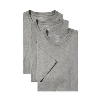 Brooks Brothers Katoenen T-shirts met ronde hals - Pak van 3 - Heren - T-shirts - Grijs - 2XL - Katoen - Tops