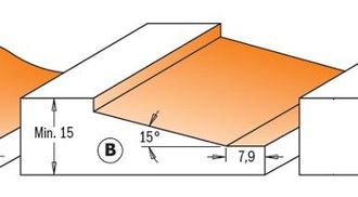 CMT 990.502.11 Fresa Para Plafones Hor.c/rodam.hm S=12 D=82.5x15 (b)