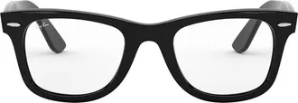 Ray-Ban 50mm Optical Glasses in Shiny Black at Nordstrom