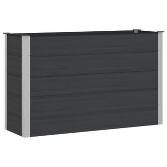 vidaXL Arriate Elevado Negro 150 X 50 X 91 Cm Vidaxl