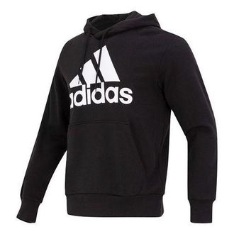 adidas French Terry Big Logo Hoodie Black White IC9363
