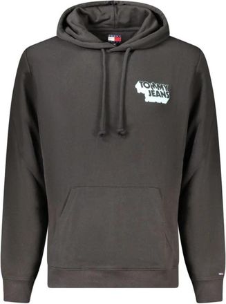 Tommy Hilfiger Zwarte Katoenen Heren Sweater Hoodie - Heren - Hoodies - Zwart - S - Katoen - Hoodies & sweatvesten