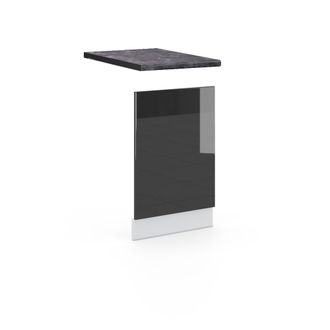 Vicco Panel Frontal Fame-line, Antracita Alto Brillo, 45 Cm, Et Antracita