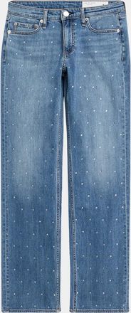 Rag & Bone Harlow Low-Rise Slim Straight-Leg Jeans
