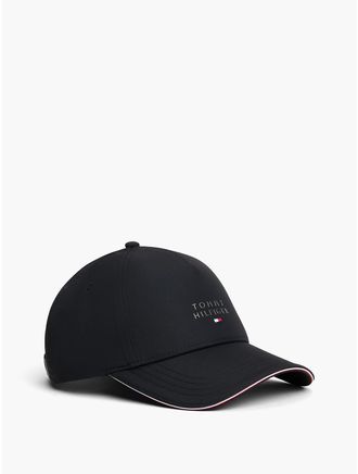 Tommy Hilfiger Mens Hilfiger Logo Baseball Cap - Black