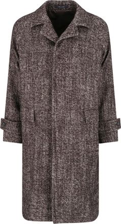 Tagliatore Brown Loyd Virgin Wool-Blend Coat
