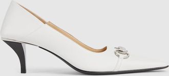 Gucci Womens Vittoria Pump, White, Leather