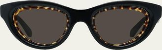 Loewe Mini Anagram 53mm Cat-Eye Sunglasses