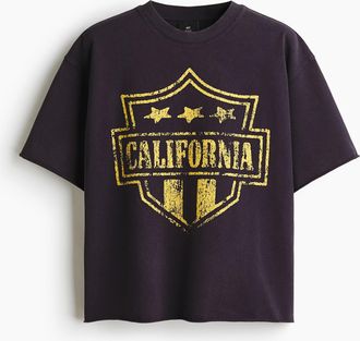 H&M Oversized Fit Boxy-style t-shirt - Blue