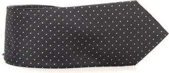 Emporio Armani Stippen Zijden Stropdas - Heren - Stropdassen - Zwart - ONE Size - Accessoires