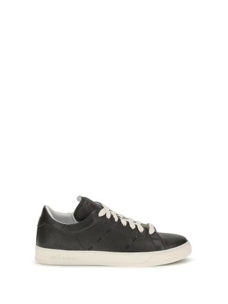 Kiton Black Leather Sneakers