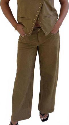 Blue Blush Wide Leg Suede Pants In Dallas