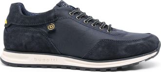 Bugatti panelled low-top sneakers - men - Calf Suede/Fabric/Rubber/Fabric - 43 - Blue