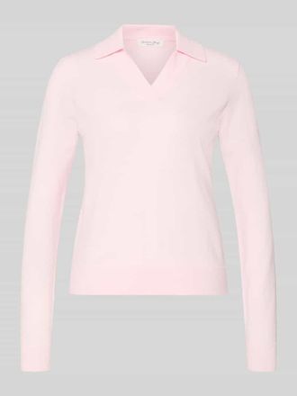 Christian Berg Regular Fit Longsleeve aus Viskose-Mix mit Polo-Kragen in Hellrosa, Gr&ouml;&szlig;e XXL