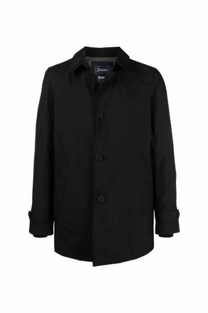 Herno Mens Button-Up Shirt Jacket In Black