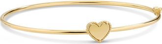Devata Sweet Heart Bangle Bracelet in 14K Gold, 9mm in Yellow Gold at Nordstrom