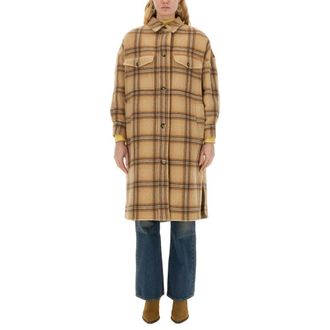 Isabel Marant Single-Breasted Coats - Dames - Mantels - Beige - Maat: XS Katoen