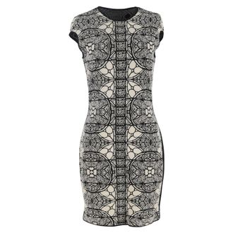 Alexander McQueen Alexander McQueen mini-jurk met print in veelkleurige wol