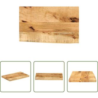 vidaXL Piano in legno grezzo - Piano Tavolo 60x40x3,8 cm Bordi Vivi Legno di Mango Grezzo