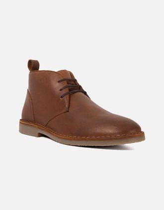 Dune London Mens Dune Cashed Suede Mens Chestnut Ankle Boots - Brown - Size: 12